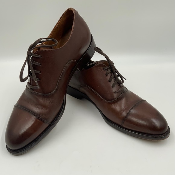 Thursday Boot Co Mens Leather Oxford Cap Toe Dress Shoes Brown Size 7.5